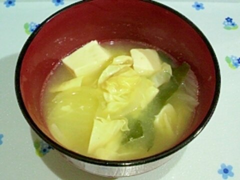 湯葉入りみそ汁(2)